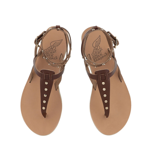 Ancient Greek Sandals Estia Nails Chestnut