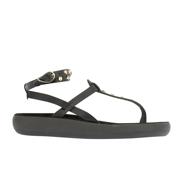 ancient greek sandals Estia nails comfort Black