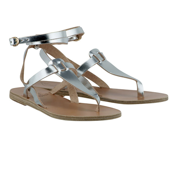 Ancient Greek Sandals Estia Silver