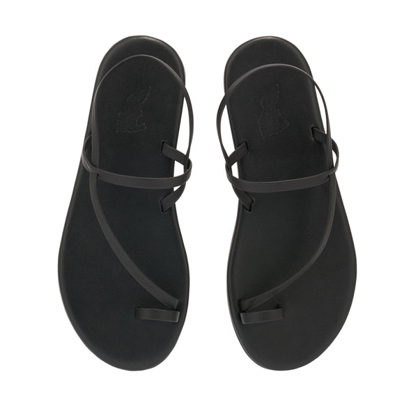 Ancient Greek Sandals Euterpe Black