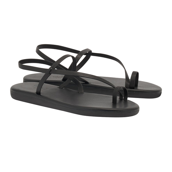 Ancient Greek Sandals Euterpe Black