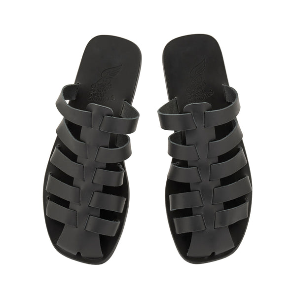 Ancient Greek Sandals Evagoras Black