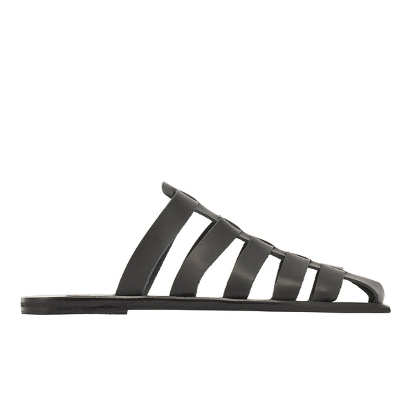 ancient greek sandals Evagoras Black