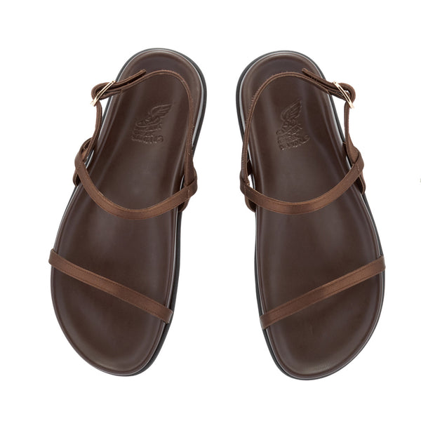 Ancient Greek Sandals Evriali Footbed Brown