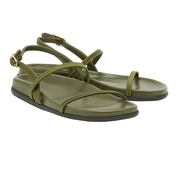 Ancient Greek Sandals Evriali Footbed Khaki