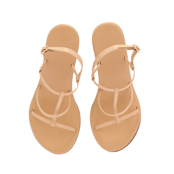 Ancient Greek Sandals Fay Mid Wedge Natural