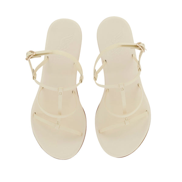 Ancient Greek Sandals Fay Mid Wedge Off White