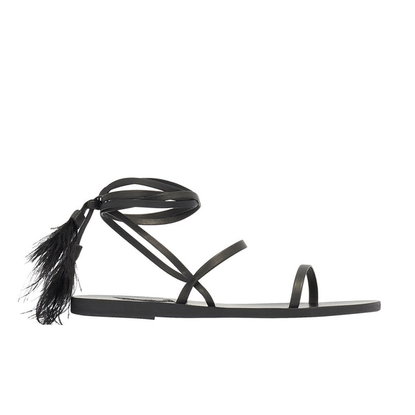 ancient greek sandals Giorti Black