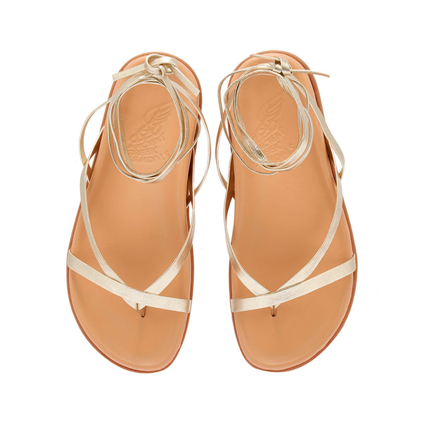 Ancient Greek Sandals Glykeria ALL PLATINUM