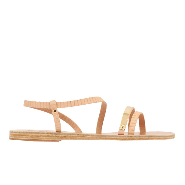 ancient greek sandals Goudi Natural