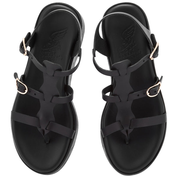 Ancient Greek Sandals Grace Kelly Wave Black