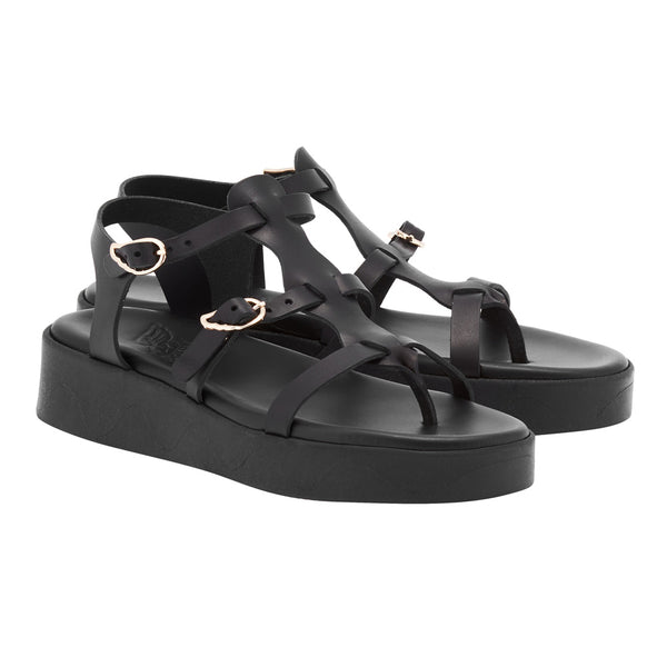 Ancient Greek Sandals Grace Kelly Wave Black