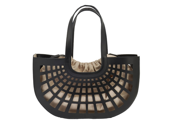 ancient greek sandals Half moon large Black