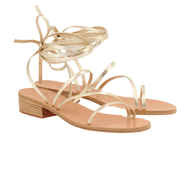 Ancient Greek Sandals Hara Heel Platinum