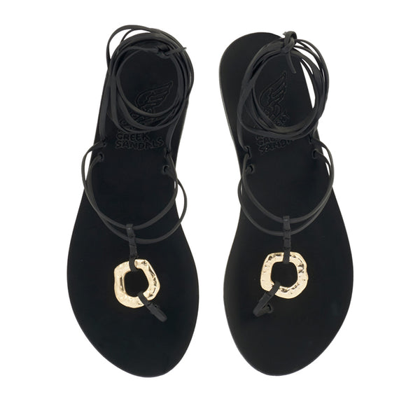 Ancient Greek Sandals Hephaestus Black