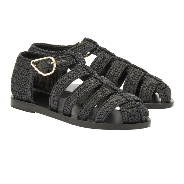 Ancient Greek Sandals Homeria Black