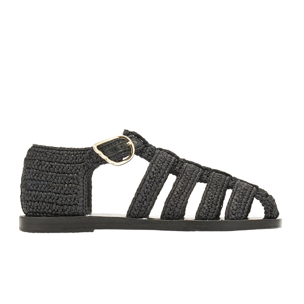 ancient greek sandals Homeria Black