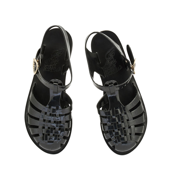 Ancient Greek Sandals Homeria Jelly Black