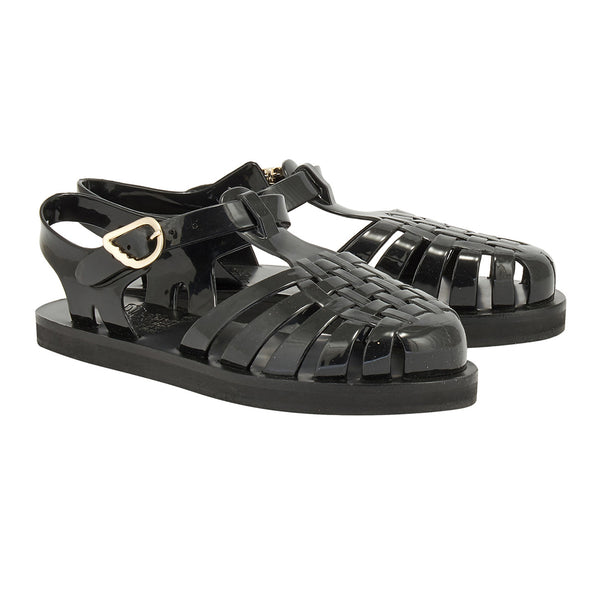 Ancient Greek Sandals Homeria Jelly Black