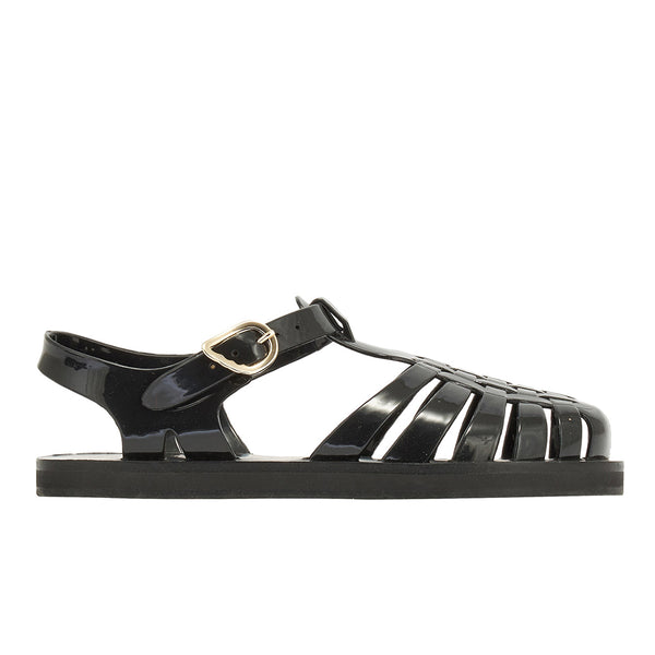 ancient greek sandals Homeria jelly Black
