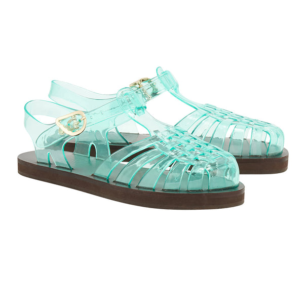 Ancient Greek Sandals Homeria Jelly CLEAR AQUA