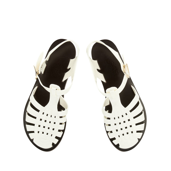 Ancient Greek Sandals Homeria Jelly White