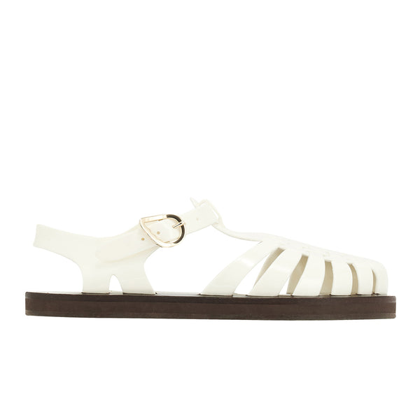 ancient greek sandals Homeria jelly White