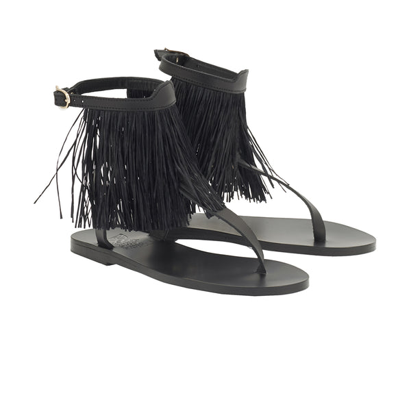 Ancient Greek Sandals Hula Houp Black