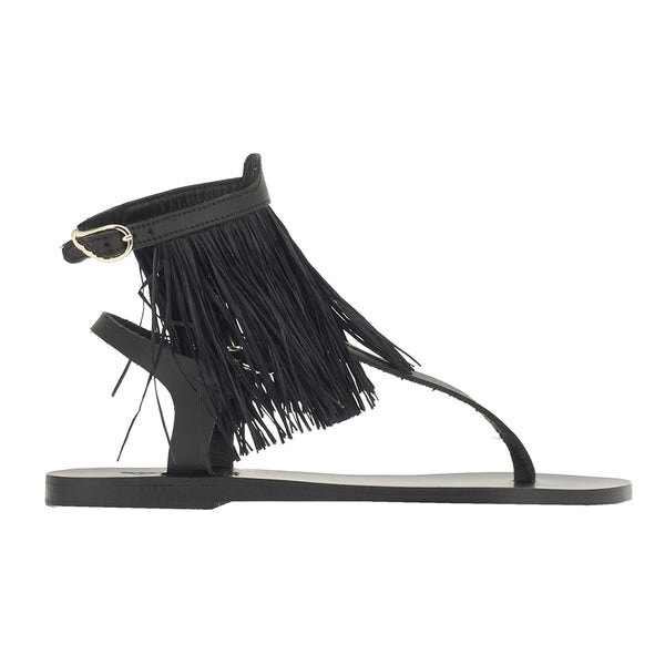 ancient greek sandals Hula houp Black