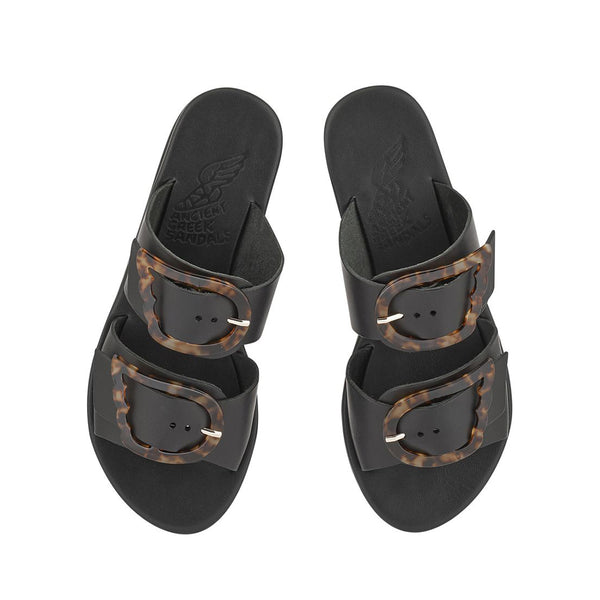Ancient Greek Sandals Iaso Black / Tortoise Shell