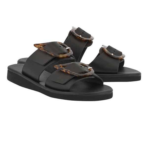 Ancient Greek Sandals Iaso Black / Tortoise Shell