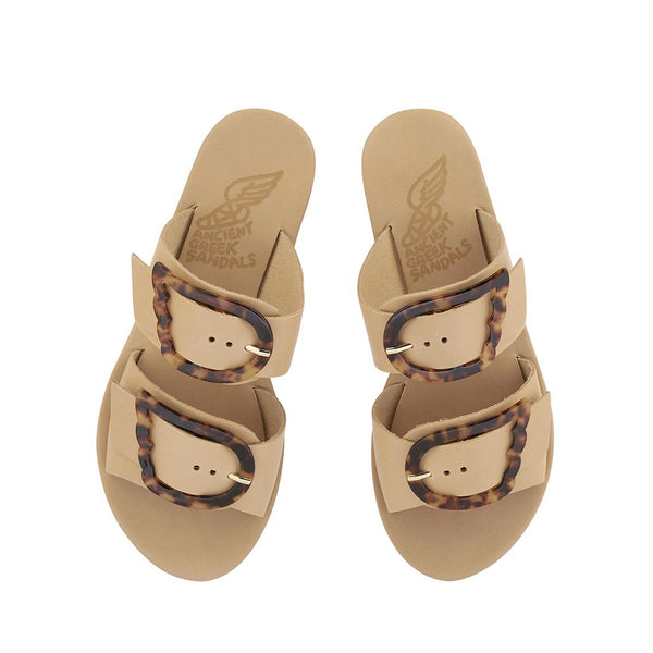Ancient Greek Sandals Iaso Natural / Tortoise Shell