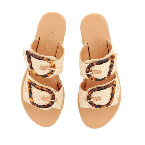 Ancient Greek Sandals Iaso Natural / Tortoise Shell
