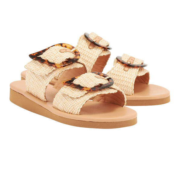 Ancient Greek Sandals Iaso Natural / Tortoise Shell