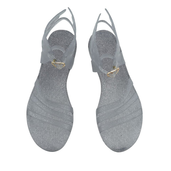 Ancient Greek Sandals Ikaria CLEAR/SILVER GLITTER