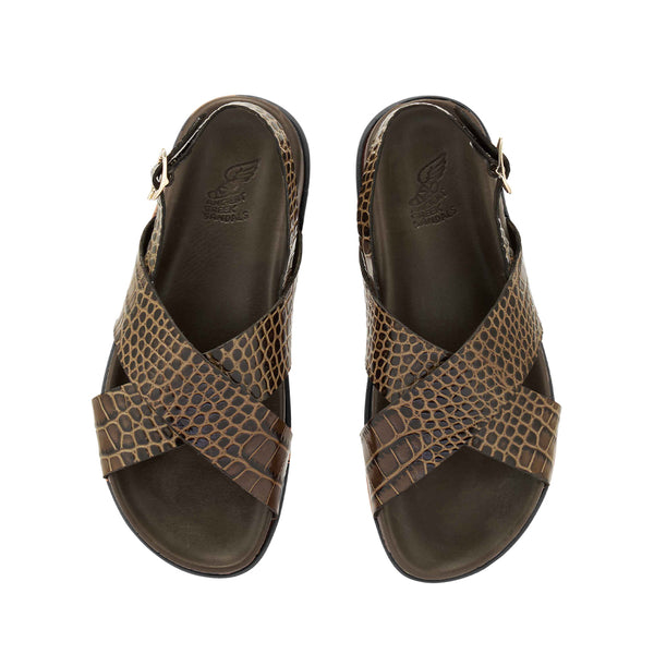 Ancient Greek Sandals Ikesia ALL KHAKI