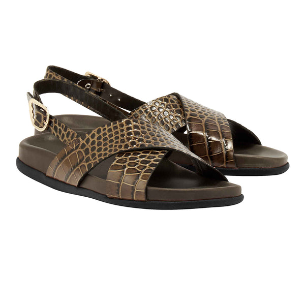 Ancient Greek Sandals Ikesia ALL KHAKI