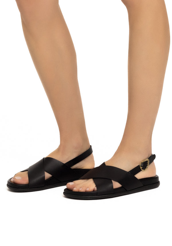 Ancient Greek Sandals Ikesia Black