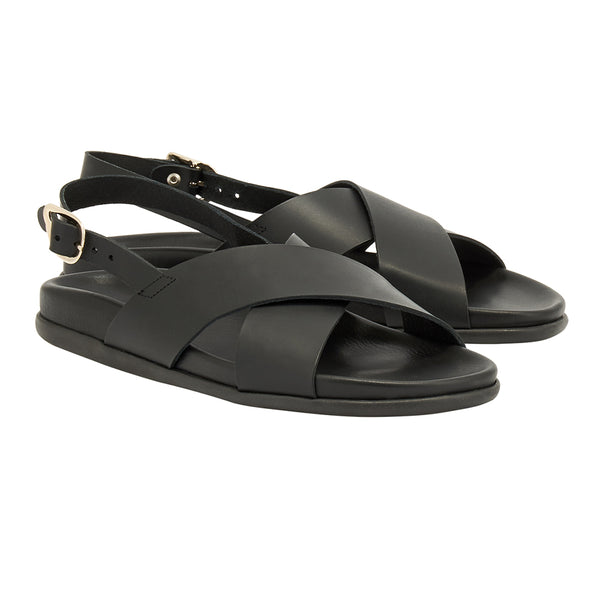 Ancient Greek Sandals Ikesia Black