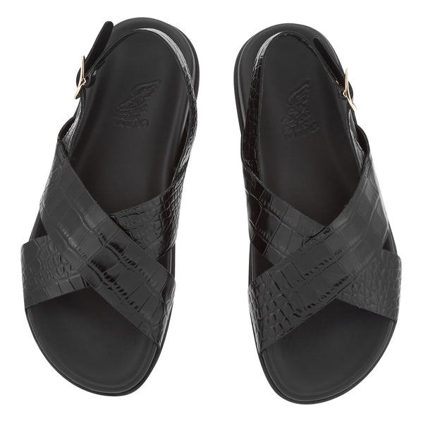 Ancient Greek Sandals Ikesia Black