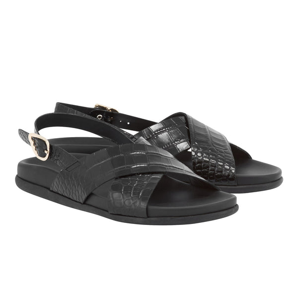 Ancient Greek Sandals Ikesia Black