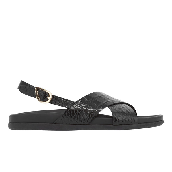 ancient greek sandals Ikesia Black
