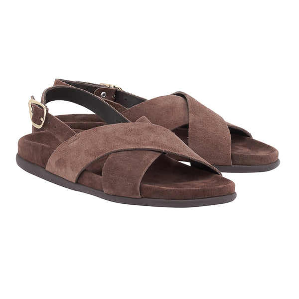 Ancient Greek Sandals Ikesia DARK BROWN