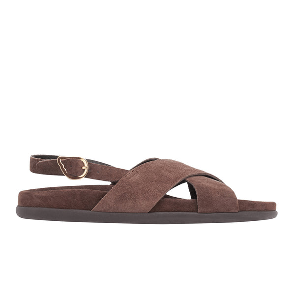 ancient greek sandals Ikesia DARK BROWN