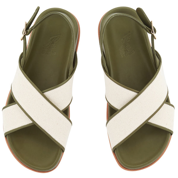 Ancient Greek Sandals Ikesia Khaki / Natural