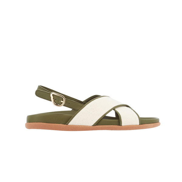 ancient greek sandals Ikesia Khaki / Natural