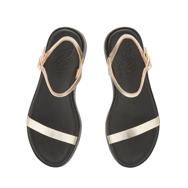 Ancient Greek Sandals Irida Black / Gold