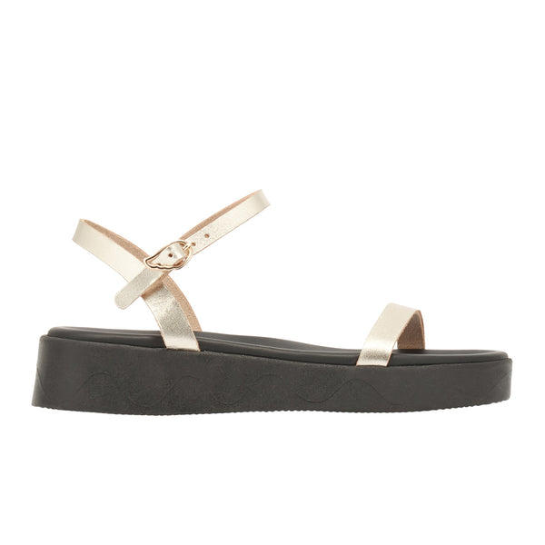 ancient greek sandals Irida Black / Gold