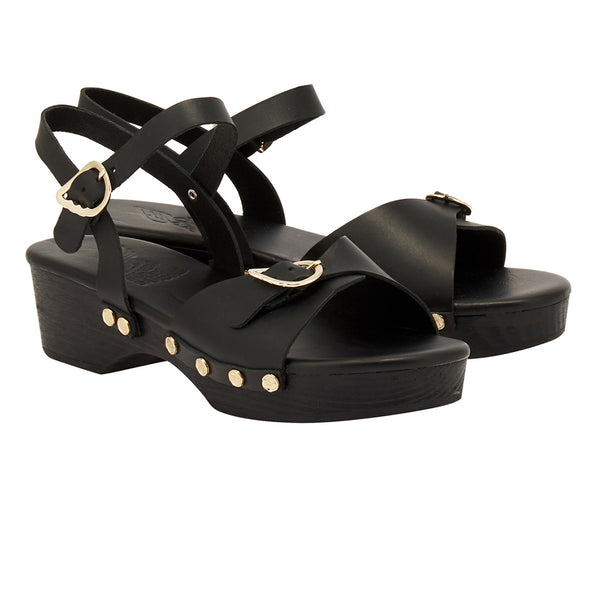 Ancient Greek Sandals Irini Clog Black