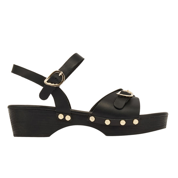 ancient greek sandals Irini clog Black